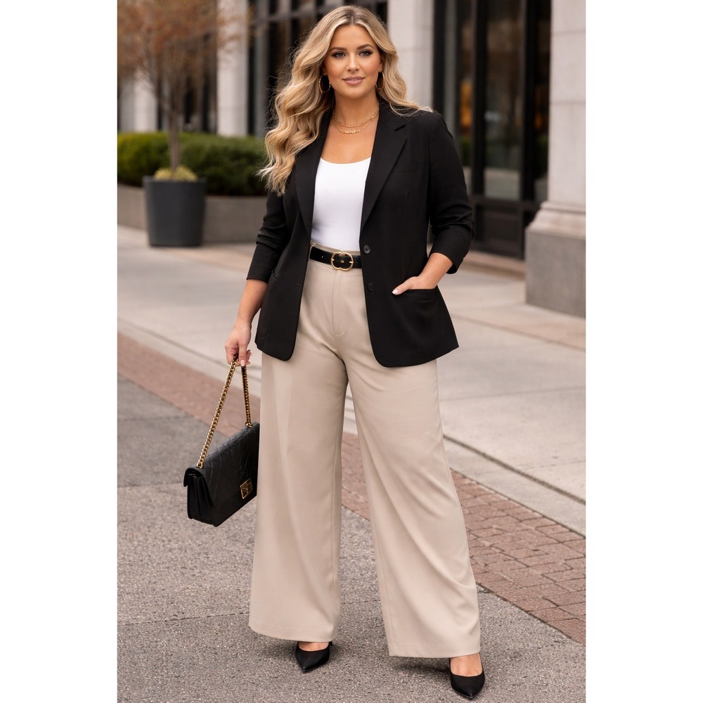 Liverpool Stitch Fix Black Professional Single Button‎ Blazer Jacket 1X